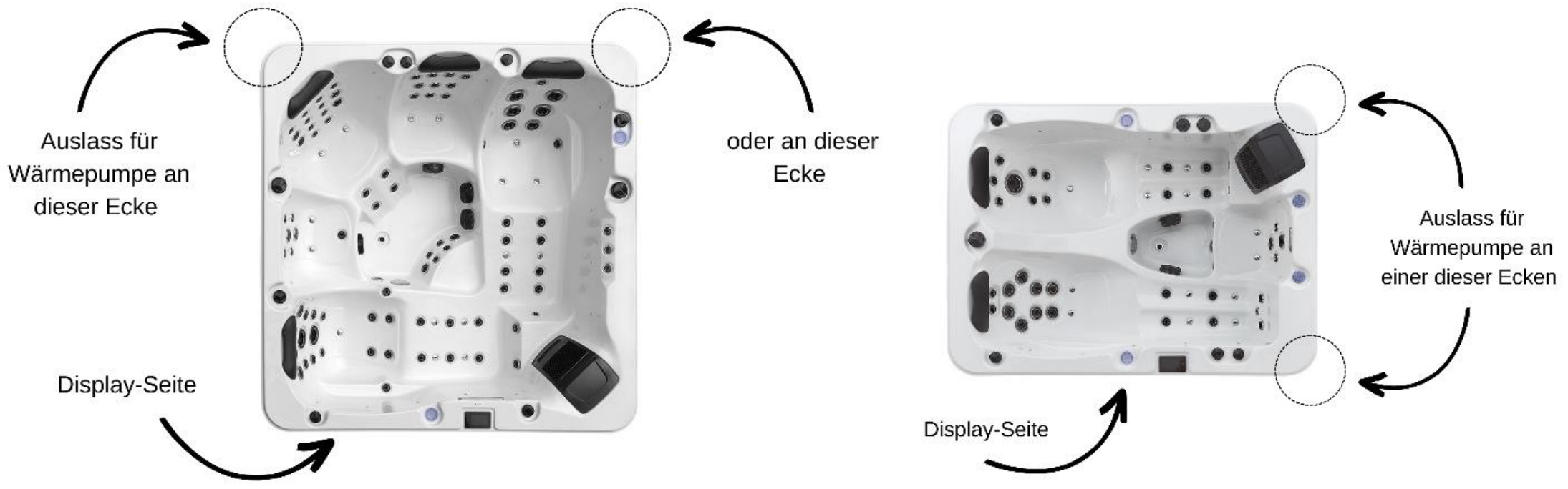 Wärmepumpe Anschlüsse Whirlpool