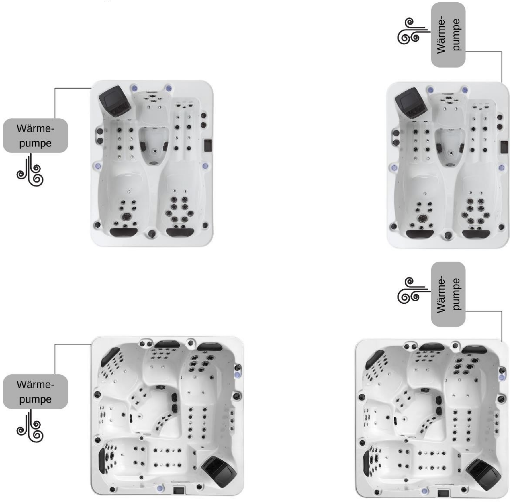 Whirlpool Aufstellbeispiele Wärmepumpe