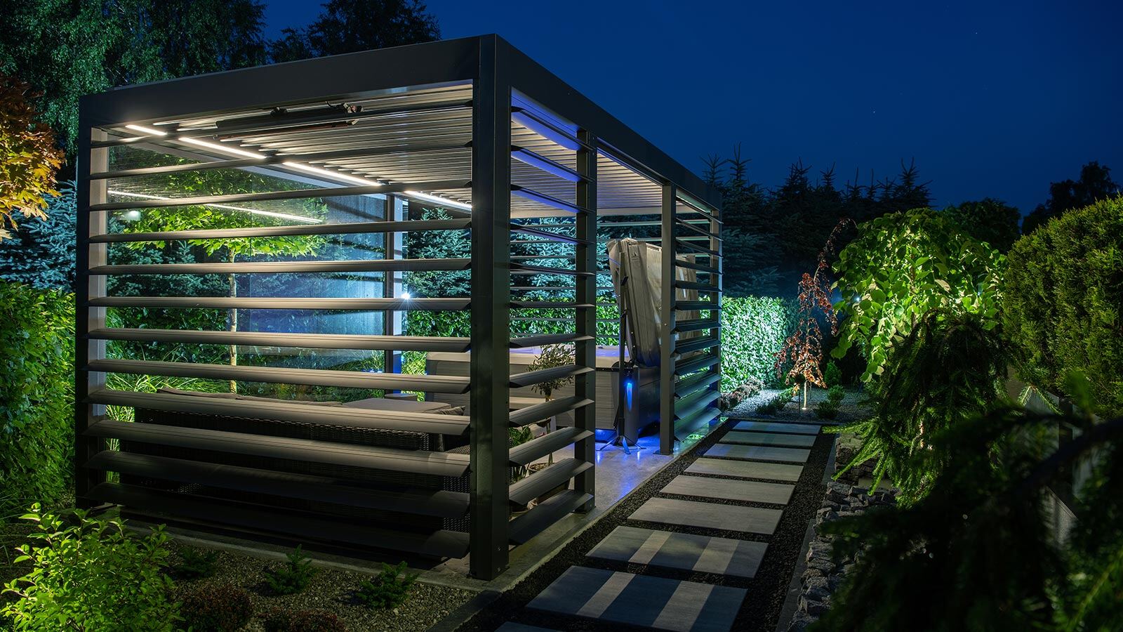 Aufstellmöglichkeiten für Whirlpools im Garten